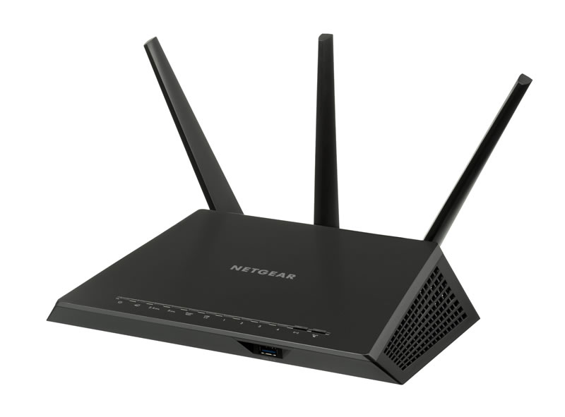 Netgear Nighthawk AC1900 wireless router representing transfer speeds above 1 MB per second