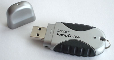 Lexar 512 MB USB flash drive with a capacity below 1 GB