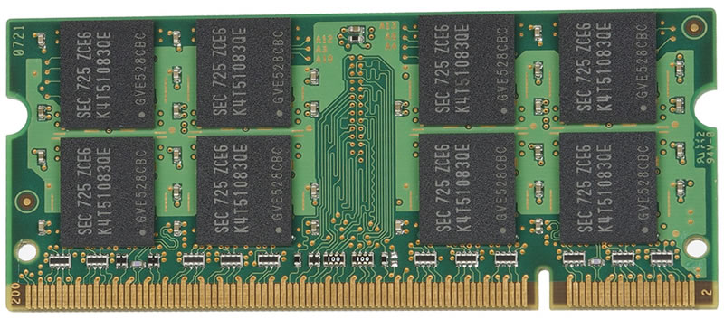 Samsung 1 GB DDR2 SO-DIMM laptop RAM module